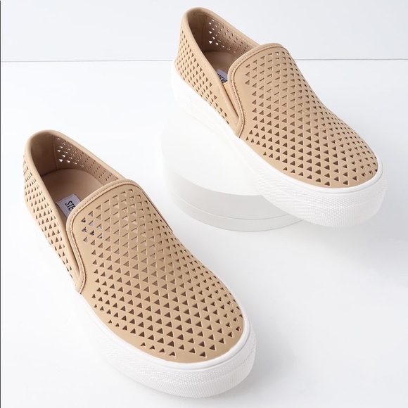 Steve Madden Shoes - Perforated Slip-On Flatform Sneakers